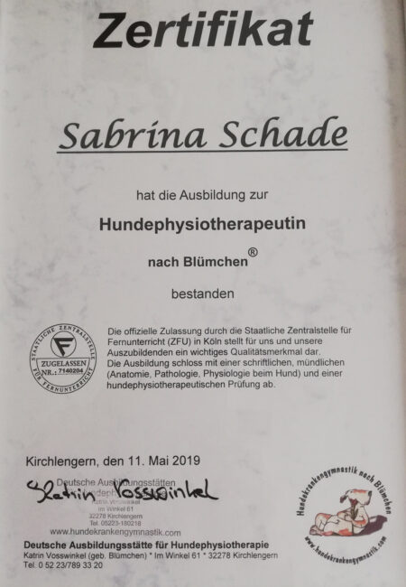 zertifikat_hundephysiotherpeutin